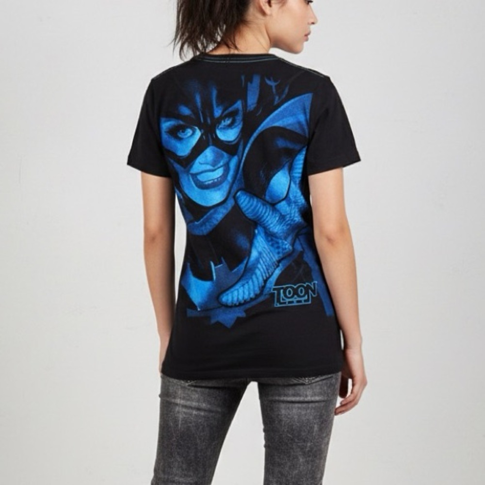 Lady Toon Comic Cat Woman Graphic Tee Rare Black XL Y2K VTG Streetwear Comicon - Picture 4 of 10